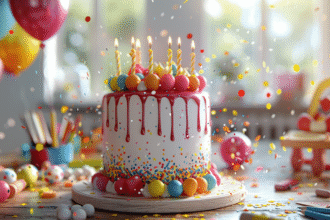 Carte d'anniversaire colorée pour garçon avec motifs de super-héros et dinosaures