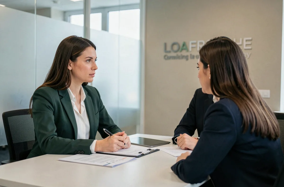 Femme consultant un conseiller fiscal pour régulariser ses revenus issus d'une plateforme en ligne en France