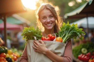 Cabas réutilisable pour un shopping éco-responsable et durable