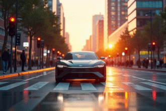 Voiture autonome illustrant l'innovation dans la mobilité de demain