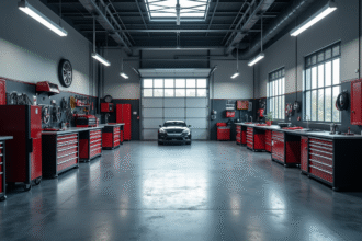 Revêtement de sol moderne pour garage multifonctionnel en 2025