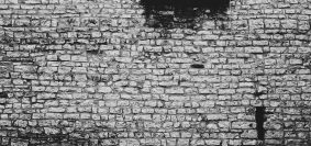 grayscale photo of wall