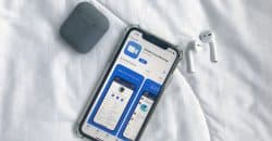 white samsung galaxys 7 edge on white textile